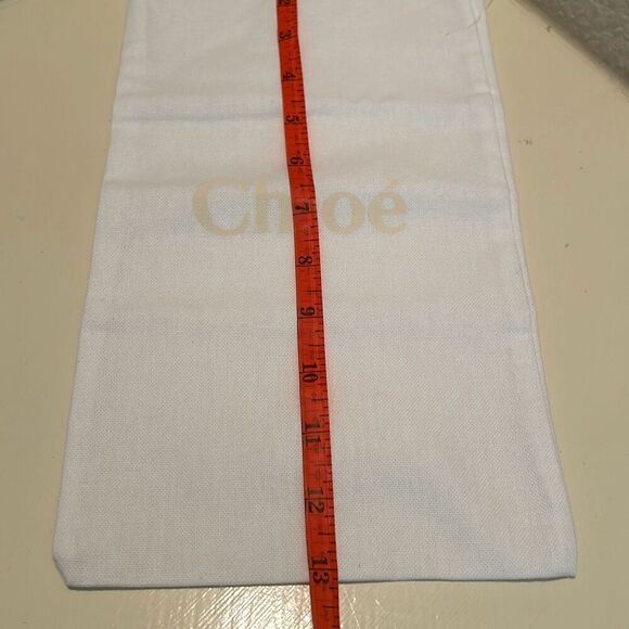 Chloe Drawstring Top Dust Cover Small White With Logo Travel Storage Bag - Picture 5 of 5